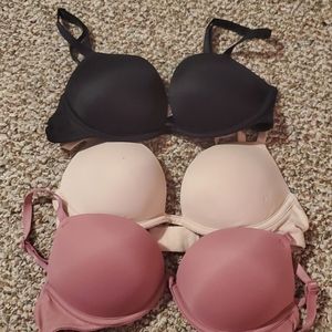 3 Pink Bras